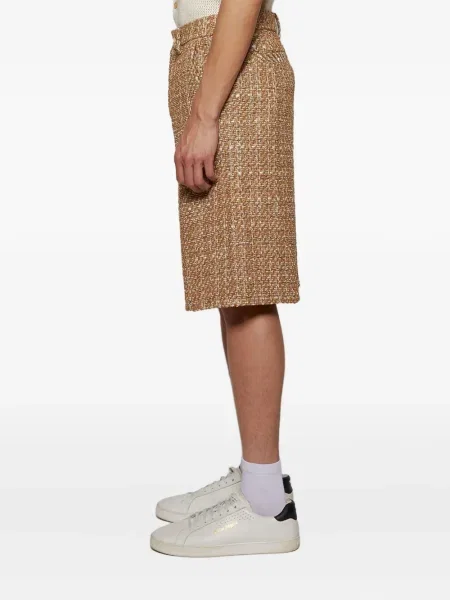 Pantaloni scurți Amiri plisate maro