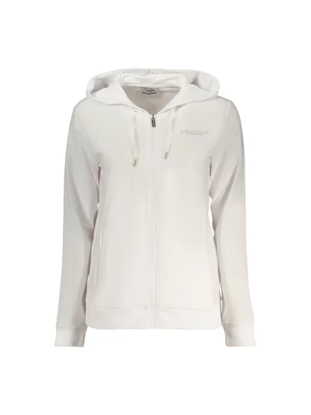 Bluza z kapturem Freddy z kapturem z długim rękawem biała
