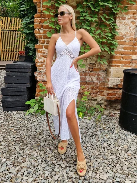Rochie mini Edoti de costum alb