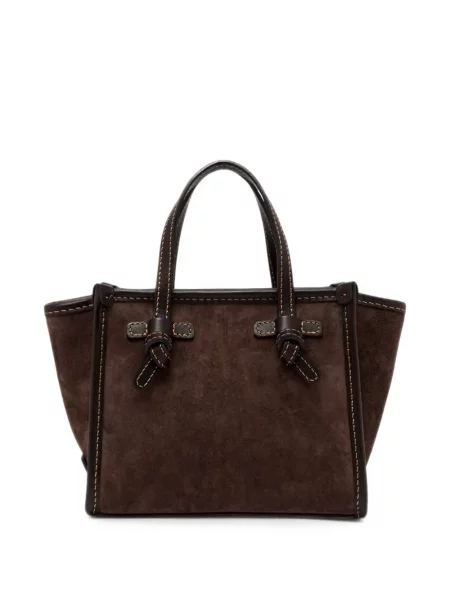Τσάντα shopper Marcella Club σουέτ καφέ
