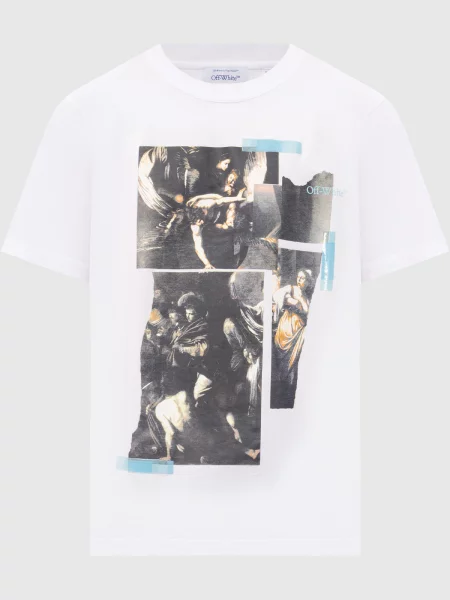Футболка Tape Mercy з принтом Off-white біла