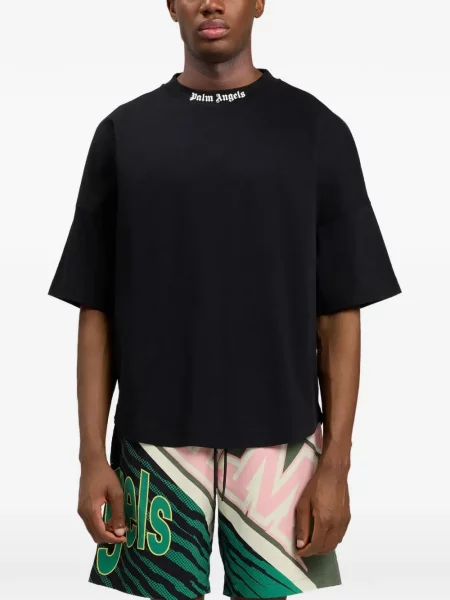 Tricou Palm Angels cu autograf negru