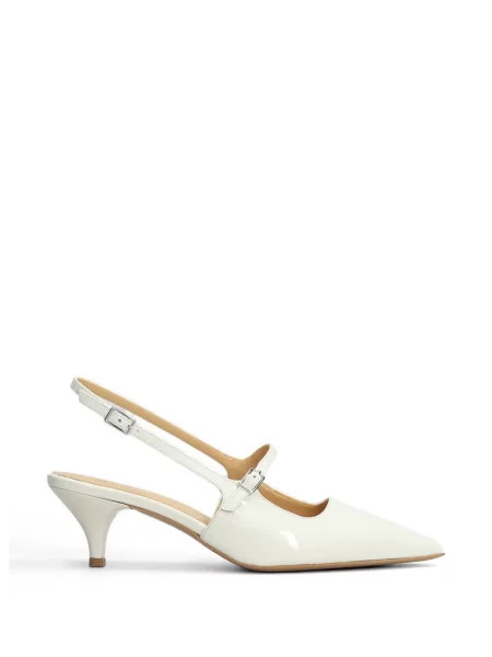 Pantofi cu toc Fratelli Russo slingback alb