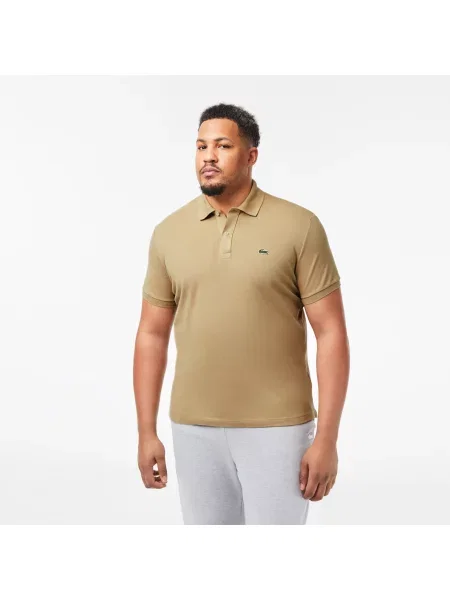 Lacoste Koszulka Polo Slim Fit Petit Piqué beżowa