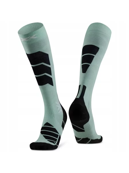 Skarpety unisex X-Socks SKI EXPERT OTC DIGITAL LIME/X BLACK czarne