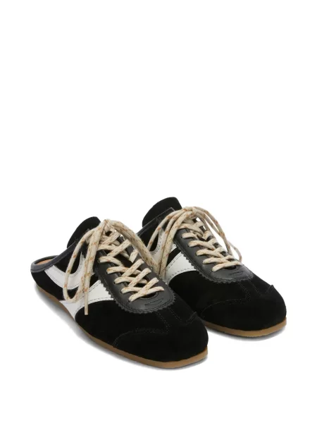 Ριγέ sneakers Dries Van Noten σουέντ μαύρο
