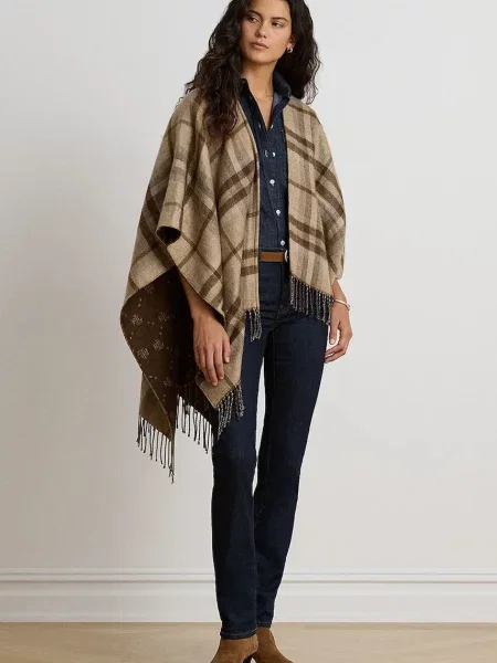 Lauren Ralph Lauren poncho pentru femei bej