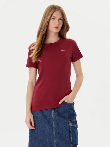 BOSS Usnjena jakna C_Sadora Bordo rdeča