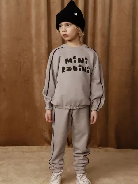 Mini Rodini Dječja dukserica Cats siva