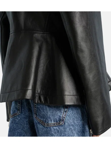 Cu peplum geanta de piele Alaïa negru