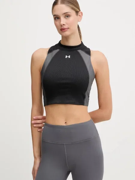Топ за трениране Under Armour с ниско поло черно