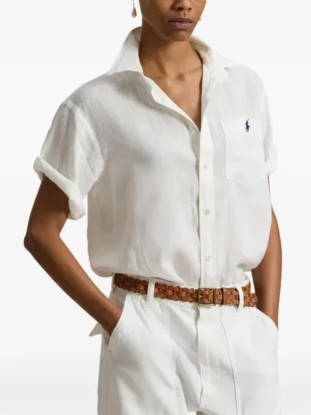 Μικρός πλεκτά σορτς Polo Ralph Lauren με κέντημα λευκό