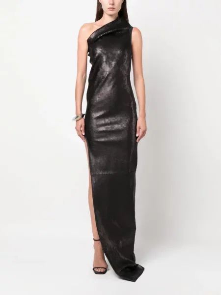 Asimetriškas kostiumas maksi maxi suknele Rick Owens juoda