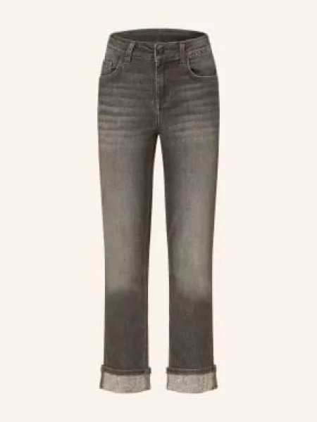 Liu Jo Skinny Džíny Monroe S Ozdobnými Kamínky den.grey sparkling w šedé