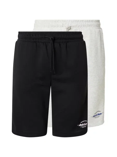 JACK & JONES Nohavice JPSTGORDON BRANDON modrá biela / biela melírovaná čierna