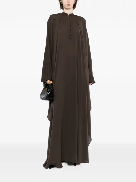 Rochie maxi Tom Ford de mătase maro