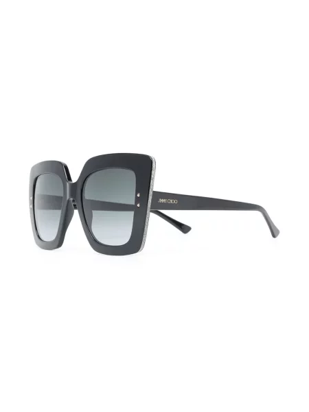Spalvų gradiento rašto saulės akiniai Jimmy Choo Eyewear juoda