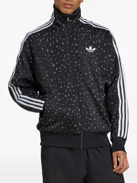 Hanorac Adidas cu imagine cu model leopard maro