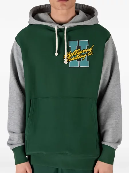 Hoodie Htc Los Angeles με κουκούλα με αυτόγραφο με κορδόνι πράσινο