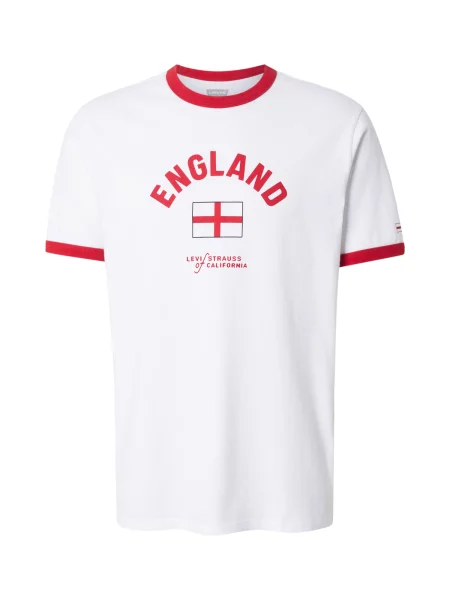 LEVI'S ® Póló England  Ringer Tee piros fehér