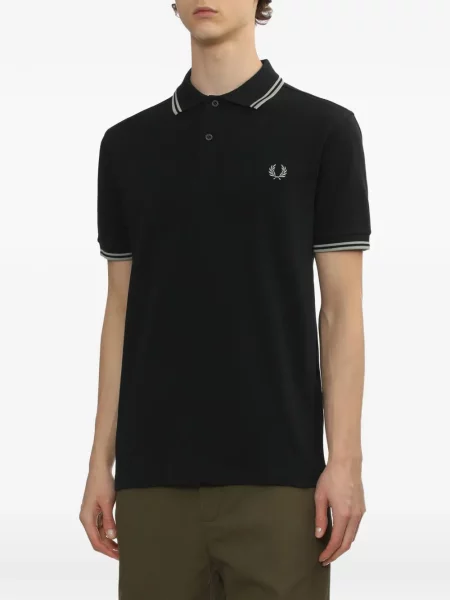 Tricou polo Fred Perry cu dungi negru