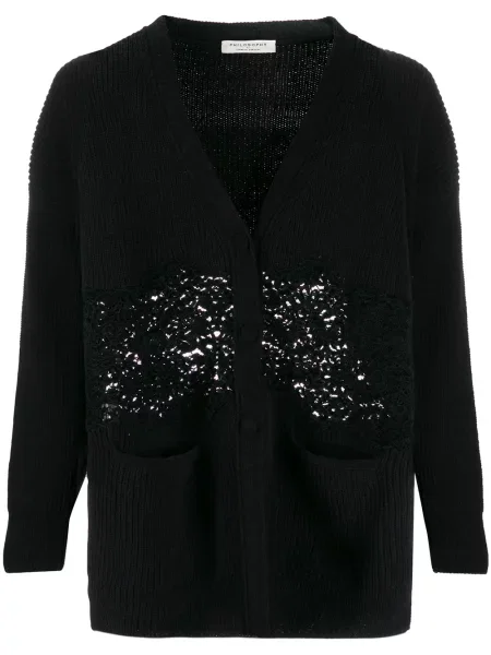 Cardigan Philosophy Di Lorenzo Serafini din dantelă negru