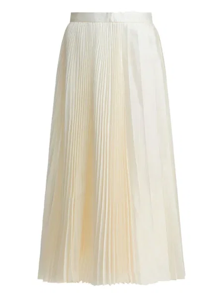 Fusta plisata Sandbeige plisată până la genunchi