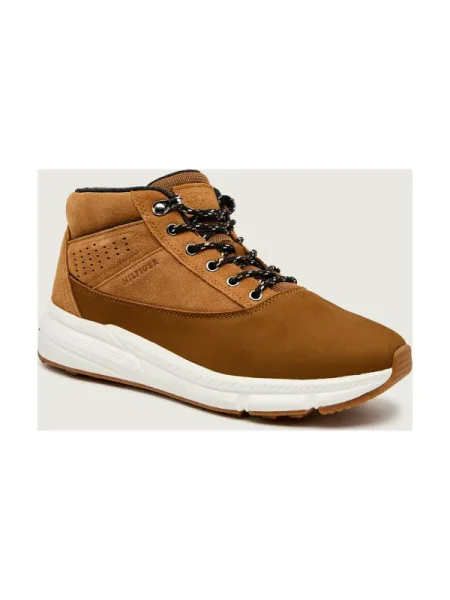 Botine Tommy Hilfiger cu șireturi maro