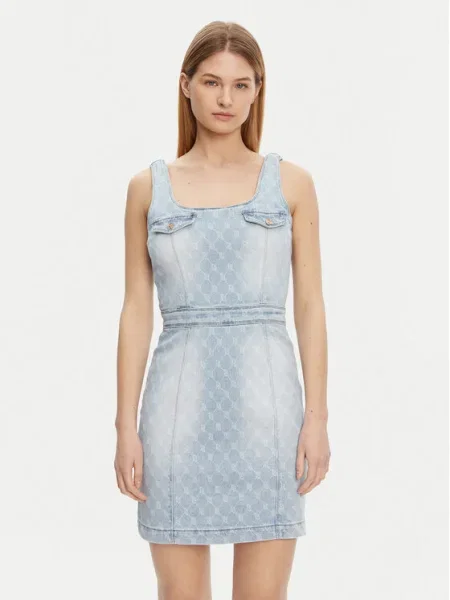 Gaudi rochie jeans mini mulata albastru