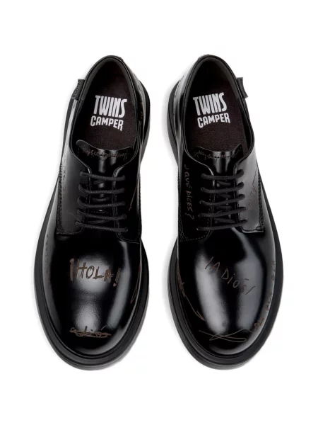 Oxford Camper din piele negru