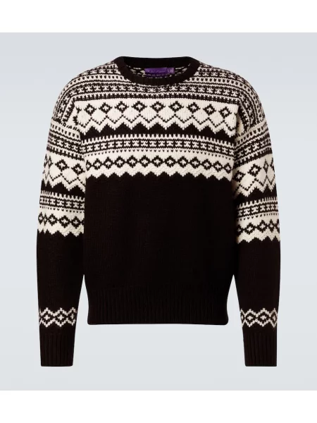 Kašmírový svetr Ralph Lauren Purple Label černý