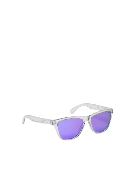 Okulary Oakley Frogskins S Polished Clear z soczewkami Prizm Violet białe