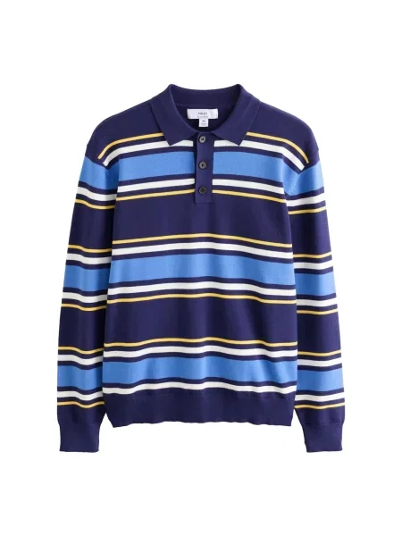 Next Pulover bleumarin / azur / galben deschis alb