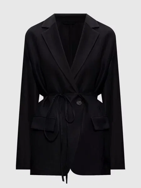 Жакет з льоном Brunello Cucinelli чорний