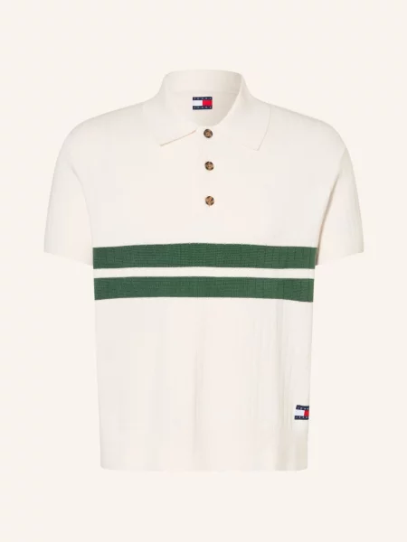 Tommy Jeans Sweter Polo beige biała