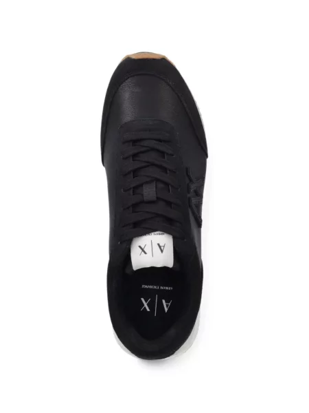 Sneakerși Armani Exchange cu autograf negru