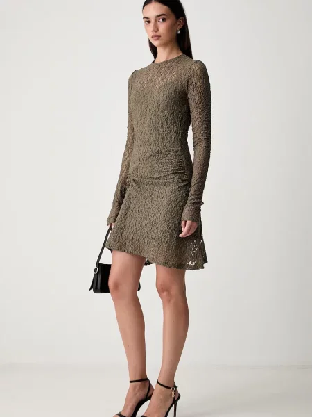 Liu Jo rochie din dantelă verde