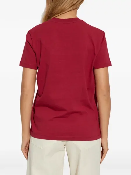 Tricou Moncler cu broderie roșu