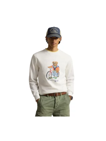 Bluza Polo Ralph Lauren z nadrukiem biała