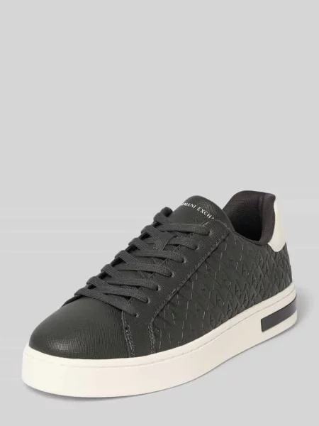 Sneakersy z wiązaniem i wzorem z logo Armani Exchange