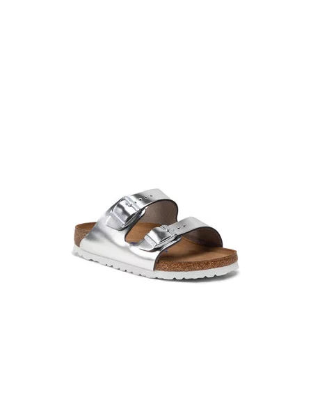 Natikače Birkenstock Arizona Metallic Srebrna