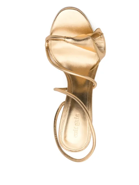 Sandale Cult Gaia cu model floral auriu