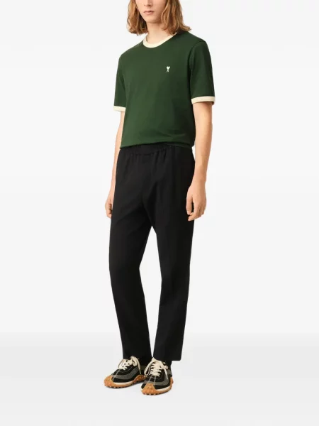 Pantaloni Ami Paris de lână negru