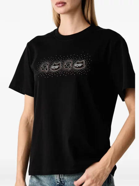 Stras tricou Karl Lagerfeld negru
