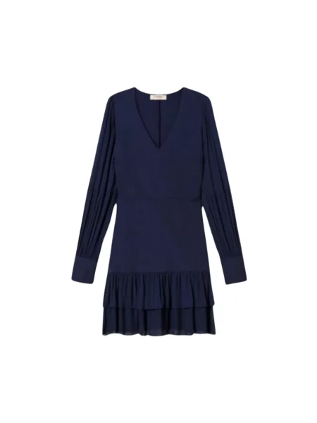 Sukienka Twinset szyfonowa niebieska