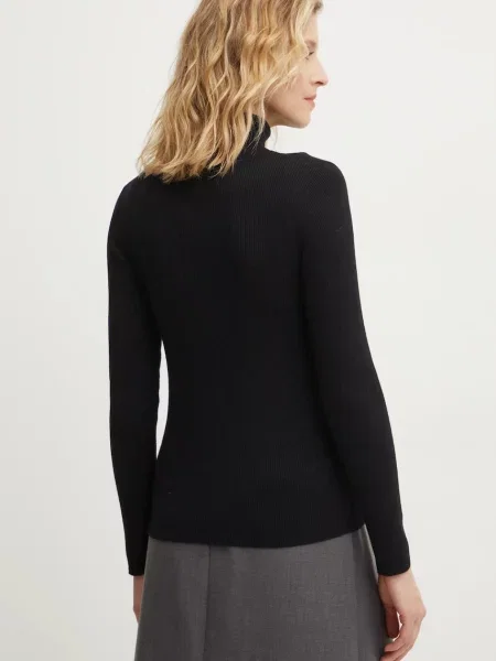Answear Lab pulover din amestec de lana femei light cu guler negru