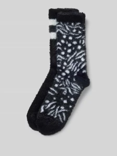 Skarpety o puszystym wyglądzie model Cozy w zestaw 2 szt. Camano czarne