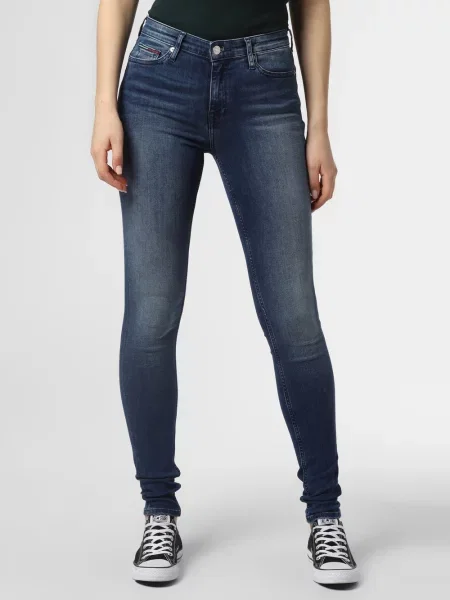 Tommy Jeans Jeansy Skinny Nora blau niebieskie