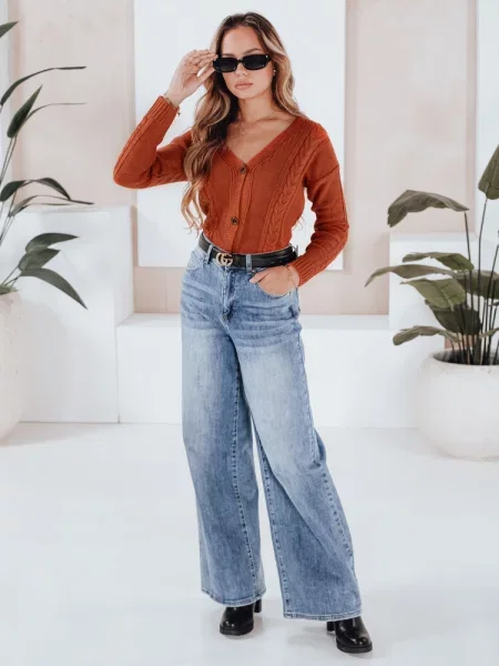Sweter MELANIA ceglany Dstreet