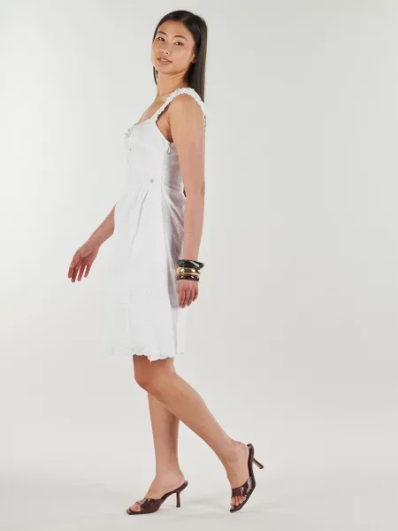 Rochie mini Guess cu broderie alb